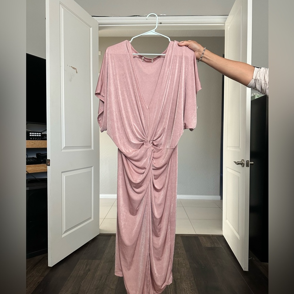 💕 PINK ROUCHED DRESS